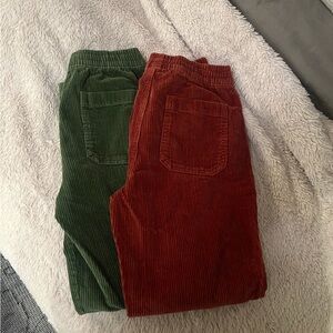NWT Mini Boden Bundle - Kids Corduroy Pants - Green and Brown